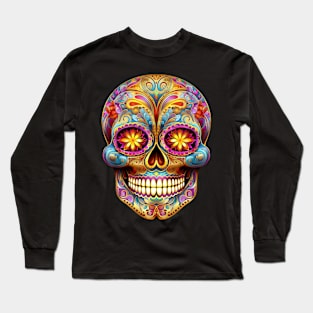 Dia De Los Muertos Sugar Skull Long Sleeve T-Shirt